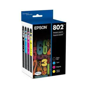 802 Genuine Ink Cartridge Black and Color Combo Pack T802120-BCS | Works With WorkForce Pro WF-4720 WF-4730 WF-4734 WF-4740 Inkjet Printers 802 Genuine Ink Cartridge Black and Color Combo Pack T802120-BCS | Works With WorkForce Pro WF-4720 WF-4730 WF-4734 WF-4740 Inkjet Printers