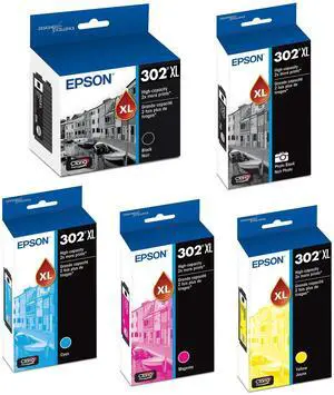 302XL Black/Photo Black/Cyan/Magenta/Yellow Ink Cartridge 5/Pk Bundle | Works with XP-6000, XP-6100 302XL Black/Photo Black/Cyan/Magenta/Yellow Ink Cartridge 5/Pk Bundle | Works with XP-6000, XP-6100