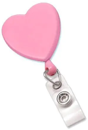Bulk 25 Pack - Heart Shaped Retractable Badge Reel with Rotating Swivel Spring Clip - Cute Heavy Duty Name Tag Reels for Nurses, Pediatrics, Teachers, EKG and More by (Pink) Bulk 25 Pack - Heart Shaped Retractable Badge Reel with Rotating Swivel Spring Clip - Cute Heavy Duty Name Tag Reels for Nurses, Pediatrics, Teachers, EKG and More by (Pink)