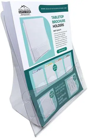 Tabletop Brochure Holder 2 Pack - Eco-Friendly, Can Hold 200, 8.5 x 11 Documents, Flyers, Maps & Brochures or Other Marketing Needs (TAKE ONE - Tabletop, Pack of 2) Tabletop Brochure Holder 2 Pack - Eco-Friendly, Can Hold 200, 8.5 x 11 Documents, Flyers, Maps & Brochures or Other Marketing Needs (TAKE ONE - Tabletop, Pack of 2)