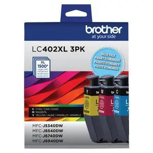 Genuine LC402XL 3PK 3 Pack of High Yield Cyan, Magenta and Yellow Ink Cartridges, Black Genuine LC402XL 3PK 3 Pack of High Yield Cyan, Magenta and Yellow Ink Cartridges, Black