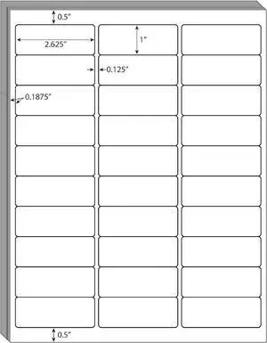 30 UP Labels 1" x2-5/8 Mailing Shipping Address FBA Label for Laser/Inkjet Printers, White Blank Sticker Name Tags, Printable Address Label (2000 Sheets, 60,000 Labels) 30 UP Labels 1" x2-5/8 Mailing Shipping Address FBA Label for Laser/Inkjet Printers, White Blank Sticker Name Tags, Printable Address Label (2000 Sheets, 60,000 Labels)