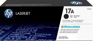 17A Black Toner Cartridge | Works LaserJet Pro M102 Series, LaserJet Pro MFP M130 Series | CF217A | 1600 page yield with JetIntelligence for LaserJet Pro M102w, MFP M130fn and MFP M130fw 17A Black Toner Cartridge | Works LaserJet Pro M102 Series, LaserJet Pro MFP M130 Series | CF217A | 1600 page yield with JetIntelligence for LaserJet Pro M102w, MFP M130fn and MFP M130fw