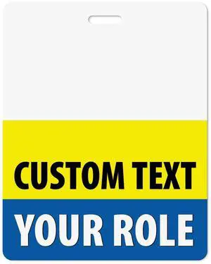 Custom Double Role Badge Buddy - (20 pcs) Multiple Colors and Fonts to Choose - Horizontal Oversized - Print On Both Sides - Real Thick Plastic Card (Like Credit Cards) Custom Double Role Badge Buddy - (20 pcs) Multiple Colors and Fonts to Choose - Horizontal Oversized - Print On Both Sides - Real Thick Plastic Card (Like Credit Cards)