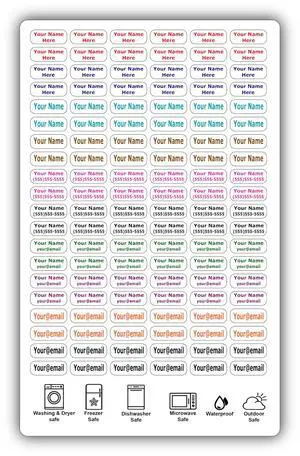 120 Small Personalized Waterproof Name Labels. Press and Stick Multi use Custom Mini Name Labels. Customized 2 Lines of Text and Color. Tiny Name Stickers with Permanent Self Adhesive 120 Small Personalized Waterproof Name Labels. Press and Stick Multi use Custom Mini Name Labels. Customized 2 Lines of Text and Color. Tiny Name Stickers with Permanent Self Adhesive