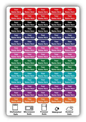 75 Personalized Waterproof Name Labels. Press and Stick Multi use Custom Name Labels. Customized 2 Lines of Text and Color. ID Identification Name Stickers with Permanent Self Adhesive 75 Personalized Waterproof Name Labels. Press and Stick Multi use Custom Name Labels. Customized 2 Lines of Text and Color. ID Identification Name Stickers with Permanent Self Adhesive