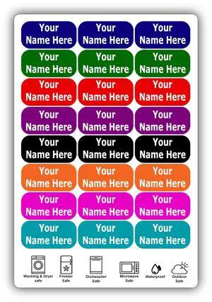 24 Large Personalized Waterproof Name Labels. Press and Stick Multi use Custom Name Labels. Customized 2 Lines of Text and Color. ID Identification Name Stickers with Permanent Self Adhesive 24 Large Personalized Waterproof Name Labels. Press and Stick Multi use Custom Name Labels. Customized 2 Lines of Text and Color. ID Identification Name Stickers with Permanent Self Adhesive