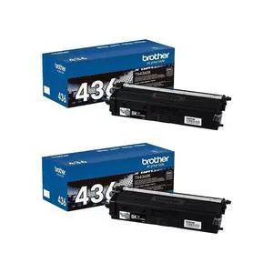 Genuine TN436BK 2-Pack Super High Yield Black Toner Cartridge with Approximately 6,500 Page Yield/Cartridge Genuine TN436BK 2-Pack Super High Yield Black Toner Cartridge with Approximately 6,500 Page Yield/Cartridge