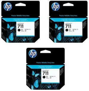 3 Pack 711 80ml Black Ink Cartridge for T120, T520 DesignJet ePrinter | Includes three 80ml cartridges for architectural drawings, engineering diagrams and office documents 3 Pack 711 80ml Black Ink Cartridge for T120, T520 DesignJet ePrinter | Includes three 80ml cartridges for architectural drawings, engineering diagrams and office documents