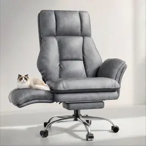 Big and Tall Office Chair, Flip Armrests for Pets & Cross Legged Sitting | Executive Ergonomic Computer Gaming Chair with Foot Rest, Tech Fabric Wide Seat Reclining Desk ChairGrey Big and Tall Office Chair, Flip Armrests for Pets & Cross Legged Sitting | Executive Ergonomic Computer Gaming Chair with Foot Rest, Tech Fabric Wide Seat Reclining Desk ChairGrey