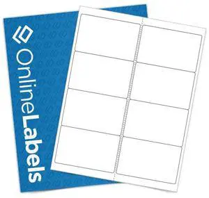 OnlineLabels 4" x 2.5" Rectangle Labels - White Matte - 2,000 Sheets | Permanent Adhesive, Blank Rectangle Labels, Inkjet and Laser Compatible, Ideal for Hot Sauce, Canning, and BBQ Sauce Labels OnlineLabels 4" x 2.5" Rectangle Labels - White Matte - 2,000 Sheets | Permanent Adhesive, Blank Rectangle Labels, Inkjet and Laser Compatible, Ideal for Hot Sauce, Canning, and BBQ Sauce Labels