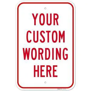 Custom Sign, Personalized Metal Signs, Customize for Office, Business, | Workplace, office, Home, Delivery Signs, Outline Black, 12x18 Custom Sign, Personalized Metal Signs, Customize for Office, Business, | Workplace, office, Home, Delivery Signs, Outline Black, 12x18