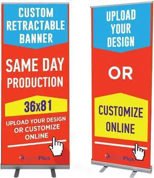 Custom Retractable Banner with Aluminum Frame - Portable, Durable & Easy Setup - For Events, Promotion & Advertising (Silver Stand, 36"x81") Custom Retractable Banner with Aluminum Frame - Portable, Durable & Easy Setup - For Events, Promotion & Advertising (Silver Stand, 36"x81")