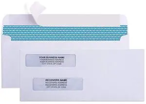 #8 Check Envelopes, Double Window Self-Seal Security Envelopes 2500ct | Double Window, Security Tint, Self-Seal Closure, 3-5/8 x 8-11/16 in, Business Check Compatible, 2500 Count (30180) #8 Check Envelopes, Double Window Self-Seal Security Envelopes 2500ct | Double Window, Security Tint, Self-Seal Closure, 3-5/8 x 8-11/16 in, Business Check Compatible, 2500 Count (30180)
