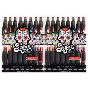Sugar Skull Smens (2 Pack) - Scented Pens, Black Ink, Medium Point - 8 Count Sugar Skull Smens (2 Pack) - Scented Pens, Black Ink, Medium Point - 8 Count