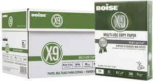 Boise Paper X-9 Multi-Use Copy Paper - 10 Ream (5000 Sheets) | 8.5" x 11" Letter | 92 Bright White - 24 lb. | CC2241-CTN Boise Paper X-9 Multi-Use Copy Paper - 10 Ream (5000 Sheets) | 8.5" x 11" Letter | 92 Bright White - 24 lb. | CC2241-CTN