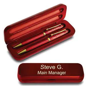 Customized Cherrywood Double Ballpoint Pen Set with Name (MADE IN USA), with Wooden Gift Box, Personalized Gift for Men and Women (BallPoint CherryWood Set) Customized Cherrywood Double Ballpoint Pen Set with Name (MADE IN USA), with Wooden Gift Box, Personalized Gift for Men and Women (BallPoint CherryWood Set)