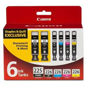 PGI-225/CLI-226 Genuine Six Color Value Pack, Compatible with iP4820, iP4920, iX6520, MG5120, MG5220, MG5320, MG6120, MG6220, MG8120, MG8220, MX712, MX882, and MX892 Printers PGI-225/CLI-226 Genuine Six Color Value Pack, Compatible with iP4820, iP4920, iX6520, MG5120, MG5220, MG5320, MG6120, MG6220, MG8120, MG8220, MX712, MX882, and MX892 Printers