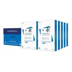 Printer Paper, Great White 30% Recycled Paper, 8.5 x 14 - 10 Ream (5,000 Sheets) - 92 Bright, Made in the USA, 086704C Printer Paper, Great White 30% Recycled Paper, 8.5 x 14 - 10 Ream (5,000 Sheets) - 92 Bright, Made in the USA, 086704C