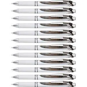 EnerGel Pearl Deluxe RTX Liquid Gel Pen, 0.5mm, Fine Line, Needle Tip, Black Ink, Box of 12 (BLN75PW-A) EnerGel Pearl Deluxe RTX Liquid Gel Pen, 0.5mm, Fine Line, Needle Tip, Black Ink, Box of 12 (BLN75PW-A)