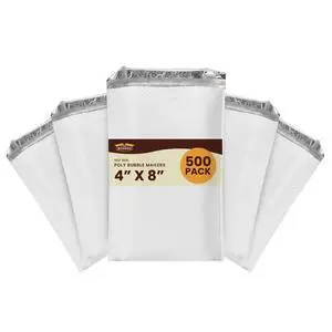 4x8" #000 Poly Bubble Mailers 500 Pack, Padded Envelopes, Self Seal, Waterproof Shipping Bags for Shipping & Packaging 4x8" #000 Poly Bubble Mailers 500 Pack, Padded Envelopes, Self Seal, Waterproof Shipping Bags for Shipping & Packaging