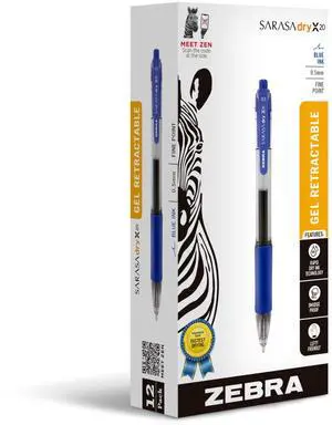SARASA X20 Retractable Gel Pen, Blue Ink, 0.5mm, 12-Pack | Rapid-Dry Ink, Smear-Resistant, Ideal for Left-Handed Writers, Note-Taking, Office, School Supplies, Fine Point Tip (46720) SARASA X20 Retractable Gel Pen, Blue Ink, 0.5mm, 12-Pack | Rapid-Dry Ink, Smear-Resistant, Ideal for Left-Handed Writers, Note-Taking, Office, School Supplies, Fine Point Tip (46720)