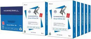 Printer Paper, Great White 30% Recycled Paper, 3 Hole - 92 Bright, Made in the USA, 086702C - 10 Ream (5,000 Sheets) Printer Paper, Great White 30% Recycled Paper, 3 Hole - 92 Bright, Made in the USA, 086702C - 10 Ream (5,000 Sheets)