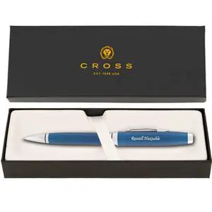 Cross Coventry Personalized Ballpoint Pen in Blue Lacquer with Chrome Trim | Engraved Pen for Graduation, Office, or New Hire Cross Coventry Personalized Ballpoint Pen in Blue Lacquer with Chrome Trim | Engraved Pen for Graduation, Office, or New Hire