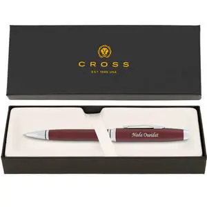 Cross Coventry Personalized Ballpoint Pen in Red Lacquer with Chrome Trim | Engraved Pen for Graduation, New Job, Career Advancement, Birthdays Cross Coventry Personalized Ballpoint Pen in Red Lacquer with Chrome Trim | Engraved Pen for Graduation, New Job, Career Advancement, Birthdays