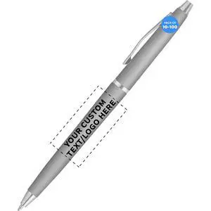 Personalized Langham Ballpoint Pens, Set of 10/50/100 by - Black Ink, Great for Office, Business, Tradeshows - Silver Personalized Langham Ballpoint Pens, Set of 10/50/100 by - Black Ink, Great for Office, Business, Tradeshows - Silver