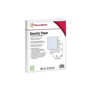 Paris Standard 8.5-inch x 11-inch Medical Security Paper, 24 lbs., Blue, 500 Sheets/Ream, 2500/Carton (04541P) Paris Standard 8.5-inch x 11-inch Medical Security Paper, 24 lbs., Blue, 500 Sheets/Ream, 2500/Carton (04541P)