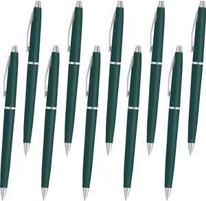 Personalized Langham Ballpoint Pens, Set of 10 by - Black Ink, Great for Office, Business, Tradeshows - Hunter Green Personalized Langham Ballpoint Pens, Set of 10 by - Black Ink, Great for Office, Business, Tradeshows - Hunter Green