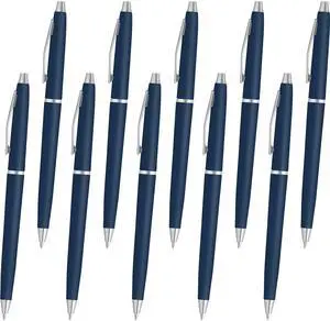 Personalized Langham Ballpoint Pens, Set of 10 by - Black Ink, Great for Office, Business, Tradeshows - Navy Blue Personalized Langham Ballpoint Pens, Set of 10 by - Black Ink, Great for Office, Business, Tradeshows - Navy Blue