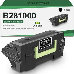B2865 B281000 Black Toner Cartridge Compatible with Lexmark B281000 Toner | High Yield Replacement for Lexmark B281000 Toner Cartridge Work for B2865 B2865dw MB2770 MB2770adwhe Printer B2865 B281000 Black Toner Cartridge Compatible with Lexmark B281000 Toner | High Yield Replacement for Lexmark B281000 Toner Cartridge Work for B2865 B2865dw MB2770 MB2770adwhe Printer