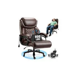 Big and Tall Office Chair 800lbs- High Back Executive Computer Chair for Heavy People with Adjustable Lumbar Support and Quiet Wheels- Large Desk Chair for Home Office Big and Tall Office Chair 800lbs- High Back Executive Computer Chair for Heavy People with Adjustable Lumbar Support and Quiet Wheels- Large Desk Chair for Home Office