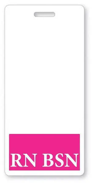 5 Pack - RN BSN Badge Buddies - Vertical- Heavy Duty Spill Proof & Tear Resistant Card - 2 Sided- Quick Role Identifier Name Tag Buddy for BSN Registered Nurse - USA Printed (Hot Pink) 5 Pack - RN BSN Badge Buddies - Vertical- Heavy Duty Spill Proof & Tear Resistant Card - 2 Sided- Quick Role Identifier Name Tag Buddy for BSN Registered Nurse - USA Printed (Hot Pink)