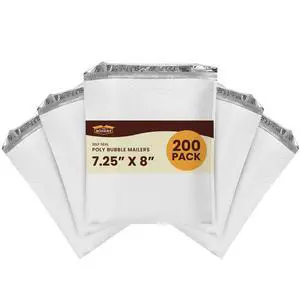7.25x8" #CD Poly Bubble Mailers 200 Pack, Padded Envelopes, Self Seal, Waterproof Shipping Bags for Shipping & Packaging 7.25x8" #CD Poly Bubble Mailers 200 Pack, Padded Envelopes, Self Seal, Waterproof Shipping Bags for Shipping & Packaging