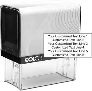 COLOP Extra Large Size Self Inking Custom Text Stamp - Choose from Many Fonts & 15 Ink Colors COLOP Extra Large Size Self Inking Custom Text Stamp - Choose from Many Fonts & 15 Ink Colors