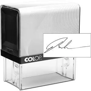 COLOP Extra Large Size Self Inking Custom Signature Stamp - Choose from 15 Ink Colors COLOP Extra Large Size Self Inking Custom Signature Stamp - Choose from 15 Ink Colors