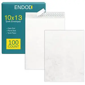 Tyvek Envelopes 10x13, Tear & Moisture Resistant Construction, Catalog Mailing Envelopes Peel & Seal 10 x 13, Tyvek® Mailer Shipping Envelopes, Bright White, 100/pack Tyvek Envelopes 10x13, Tear & Moisture Resistant Construction, Catalog Mailing Envelopes Peel & Seal 10 x 13, Tyvek® Mailer Shipping Envelopes, Bright White, 100/pack