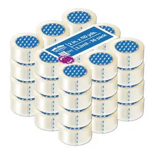 2" x 110 Yards Clear Packing Tape 36 Roll Carton Strong Industrial Grade Adhesive for Shipping, Moving & Packaging Heavy Duty 2.2 Mil Box Sealing Tape 2" x 110 Yards Clear Packing Tape 36 Roll Carton Strong Industrial Grade Adhesive for Shipping, Moving & Packaging Heavy Duty 2.2 Mil Box Sealing Tape