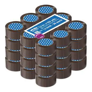 2" x 110 Yards Tan Packing Tape 36 Roll Carton Strong Industrial Grade Adhesive for Shipping, Moving & Packaging Heavy Duty 2.2 Mil Box Sealing Tape 2" x 110 Yards Tan Packing Tape 36 Roll Carton Strong Industrial Grade Adhesive for Shipping, Moving & Packaging Heavy Duty 2.2 Mil Box Sealing Tape