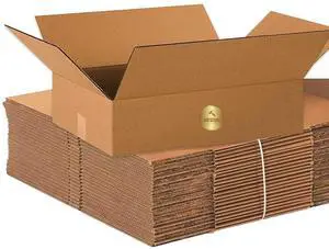 Flat Corrugated Cardboard Shipping Boxes 20"L x 20"W x 4"H | Single-Wall Medium Kraft Boxes for Moving, Packing and Storage (10 Pack) Flat Corrugated Cardboard Shipping Boxes 20"L x 20"W x 4"H | Single-Wall Medium Kraft Boxes for Moving, Packing and Storage (10 Pack)