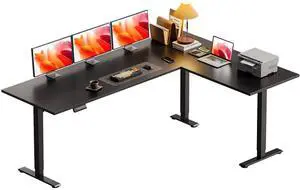 71 Inch L Shaped Electric Standing Desk, Home Office, Black | Reversible Corner Desk with Height Adjustment, Ergonomic Sit Stand Table for Home Office, Computer Workstation 71 Inch L Shaped Electric Standing Desk, Home Office, Black | Reversible Corner Desk with Height Adjustment, Ergonomic Sit Stand Table for Home Office, Computer Workstation