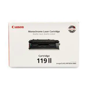 Genuine 119 II Black Toner Cartridge Compatible with LBP250 Series, MF410 Series, MF5800 Series, MF5900 Series, MF6100 Series, LBP6300dn, LBP6600 Series Genuine 119 II Black Toner Cartridge Compatible with LBP250 Series, MF410 Series, MF5800 Series, MF5900 Series, MF6100 Series, LBP6300dn, LBP6600 Series