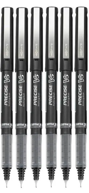 Precise V5 Stick Rolling Ball Pens, Extra Fine Point (.5mm), Black Ink, 6-pk; Precise V5 Stick Rolling Ball Pens, Extra Fine Point (.5mm), Black Ink, 6-pk;