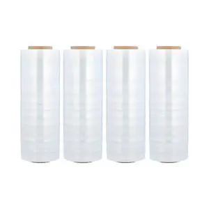 PSBM Cast Hand Plastic Stretch Wrap/Shrink Film 18" x 1500 Ft 65 GA 4 Rolls | Stretch Wrap Heavy Duty Plastic Packaging with Industrial Strength Shrink Film for Moving, Packing & Shipping PSBM Cast Hand Plastic Stretch Wrap/Shrink Film 18" x 1500 Ft 65 GA 4 Rolls | Stretch Wrap Heavy Duty Plastic Packaging with Industrial Strength Shrink Film for Moving, Packing & Shipping