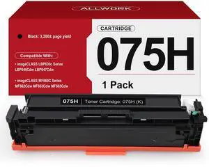 075H 075 Black Toner Cartridge Compatible for Canon 075 H MF665CDW 1 Pack | Replacement for Canon 075 075H Black Color imageclass MF665Cdw MF662Cdw MF663Cdw LBP646Cdw LBP647Cdw MF660C LBP640C Printer 075H 075 Black Toner Cartridge Compatible for Canon 075 H MF665CDW 1 Pack | Replacement for Canon 075 075H Black Color imageclass MF665Cdw MF662Cdw MF663Cdw LBP646Cdw LBP647Cdw MF660C LBP640C Printer