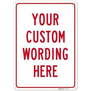 Custom Sign Personalized, Metal Signs with Your Text & Logo | 10x7 Inches, Rust Free.040 Aluminum, Fade Resistant, Indoor Outdoor Use, Made in USA by Custom Sign Personalized, Metal Signs with Your Text & Logo | 10x7 Inches, Rust Free.040 Aluminum, Fade Resistant, Indoor Outdoor Use, Made in USA by