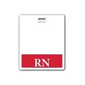 Bulk 20 Pack - Oversized RN Badge Buddy - Horizontal Extra Large Badge Buddies for Registered Nurses - 3 3/8 X 4 1/8 Role Identification Badge Backer Card - USA Printed by (Red) Bulk 20 Pack - Oversized RN Badge Buddy - Horizontal Extra Large Badge Buddies for Registered Nurses - 3 3/8 X 4 1/8 Role Identification Badge Backer Card - USA Printed by (Red)